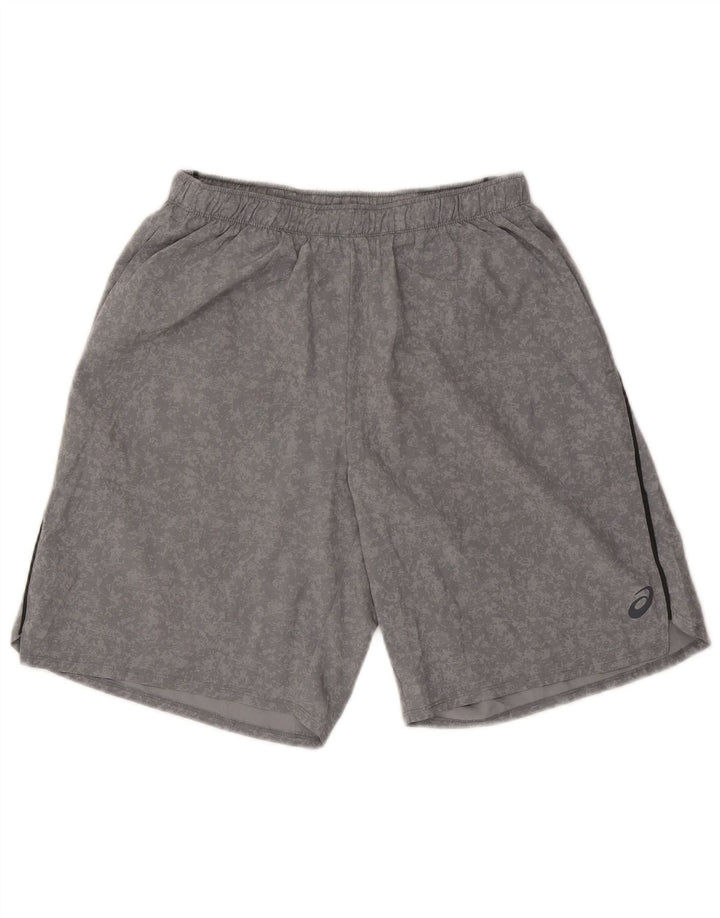 Asics Short de Sport Homme Gris Moyen Camouflage Polyester