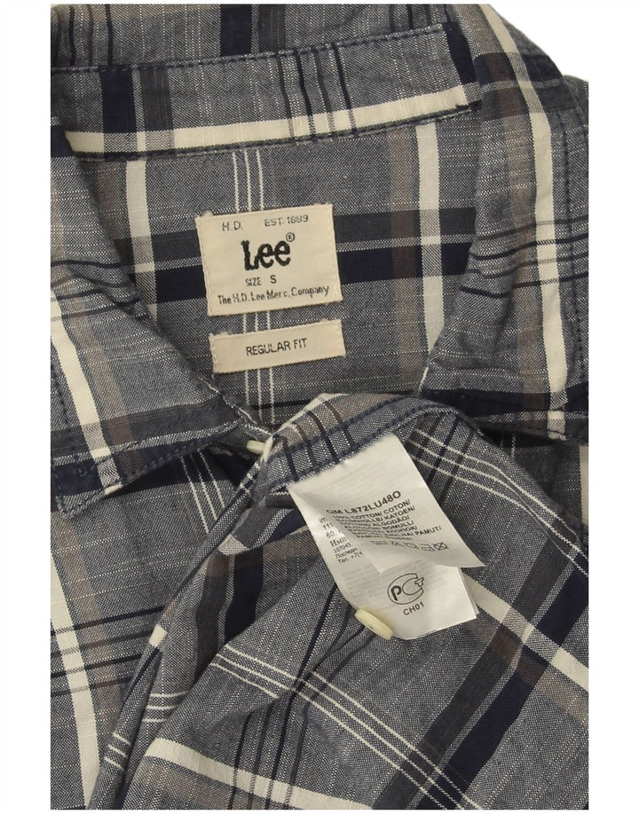Lee Chemise Regular Fit Homme Petit Carreau Bleu Marine Coton