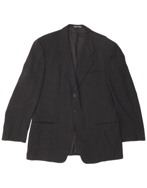 Giorgio Armani Veste blazer à 2 boutons pour homme IT 52 XL Noir à fines rayures