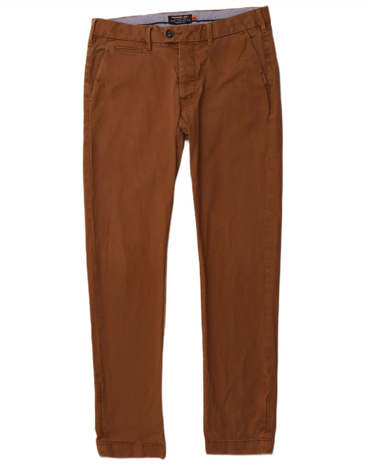 SUPERDRY Pantalon Chino Slim Homme Moyen W32 L31 Marron Coton