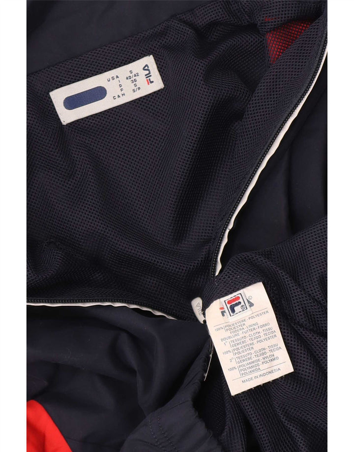 Fila Veste de survêtement pour femme UK 10 Small Bleu marine Colourblock