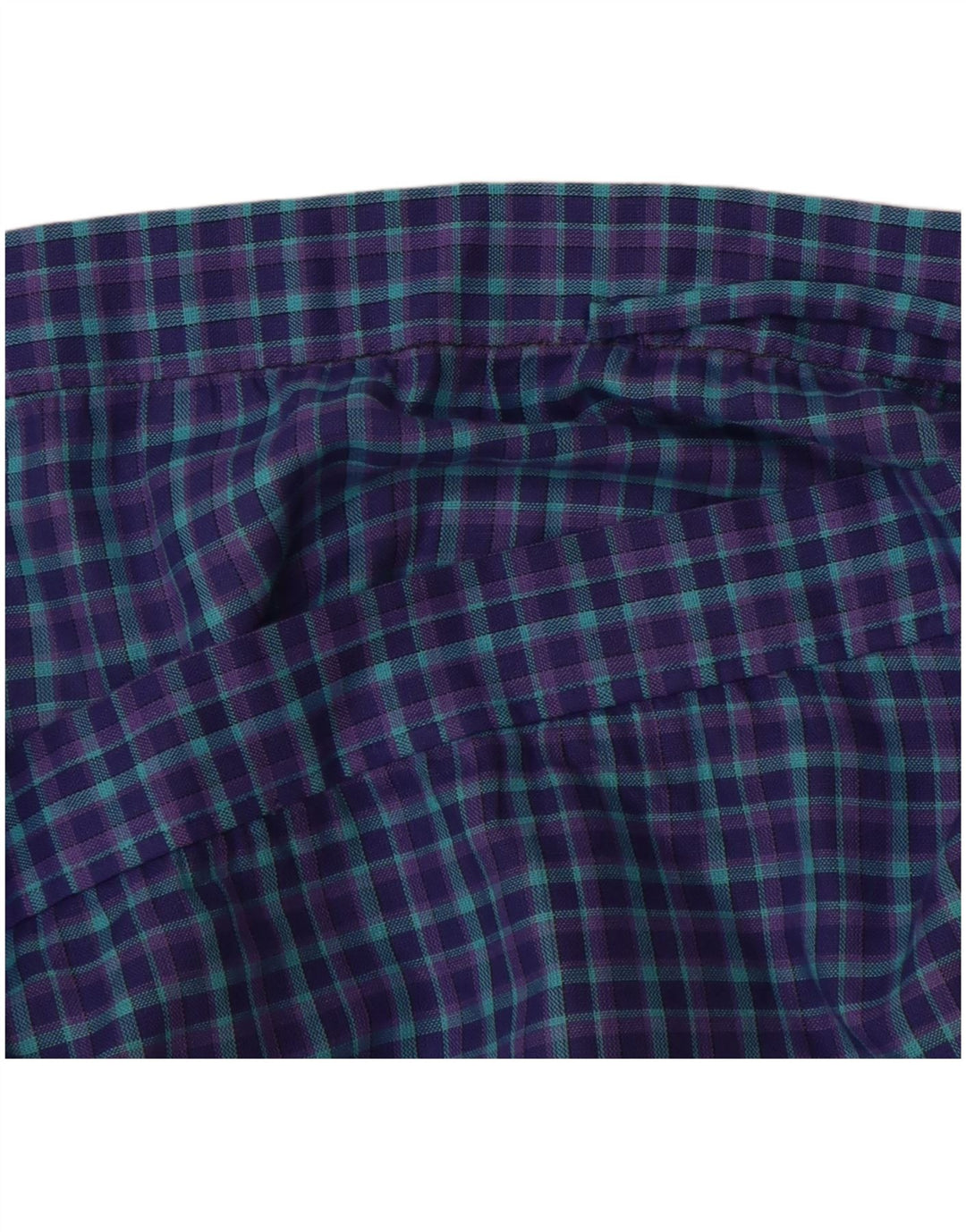 VINTAGE Jupe trapèze taille haute pour femme W26 Petit carreaux bleus