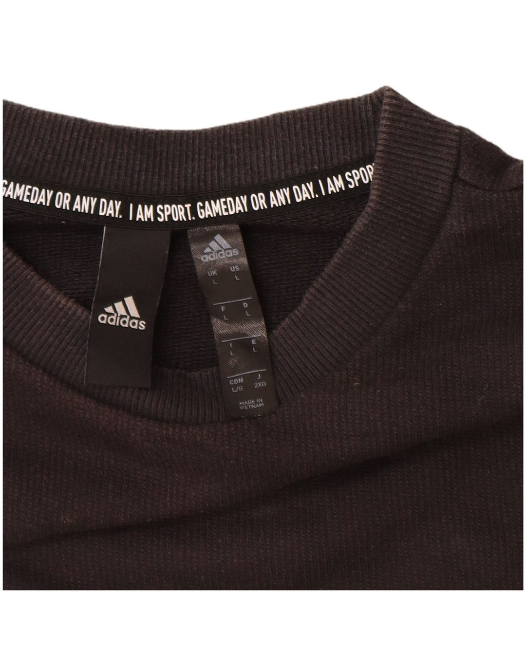 ADIDAS Sweat-shirt pour hommes Grand coton noir