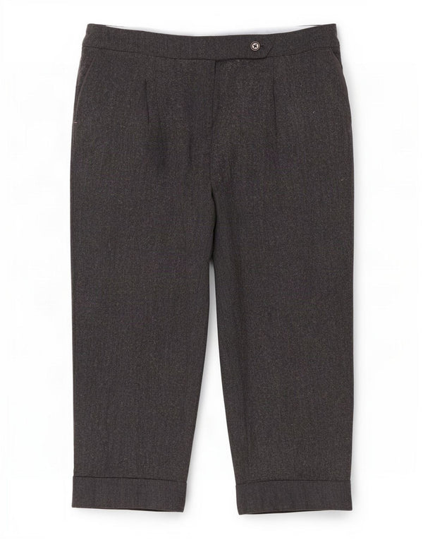 Marks & Spencer Pantalon Capri Femme UK 16 Large W38 L22 Gris Chevrons
