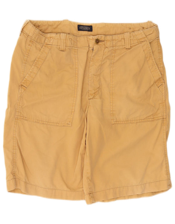 vintage Mens Chino Shorts IT 48 Moyen W32 Coton Jaune