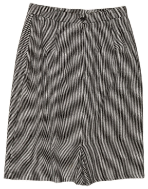 ST. BERNARD Womens Midi Straight Skirt UK 16 Large W30  Black Houndstooth