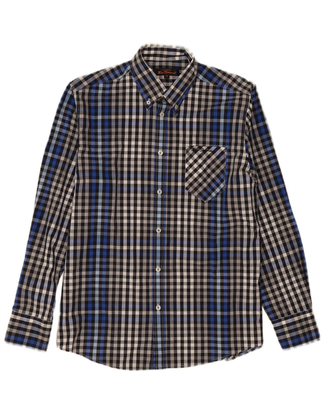 BEN SHERMAN Chemise Homme Bleu Marine Moyen Vichy Coton