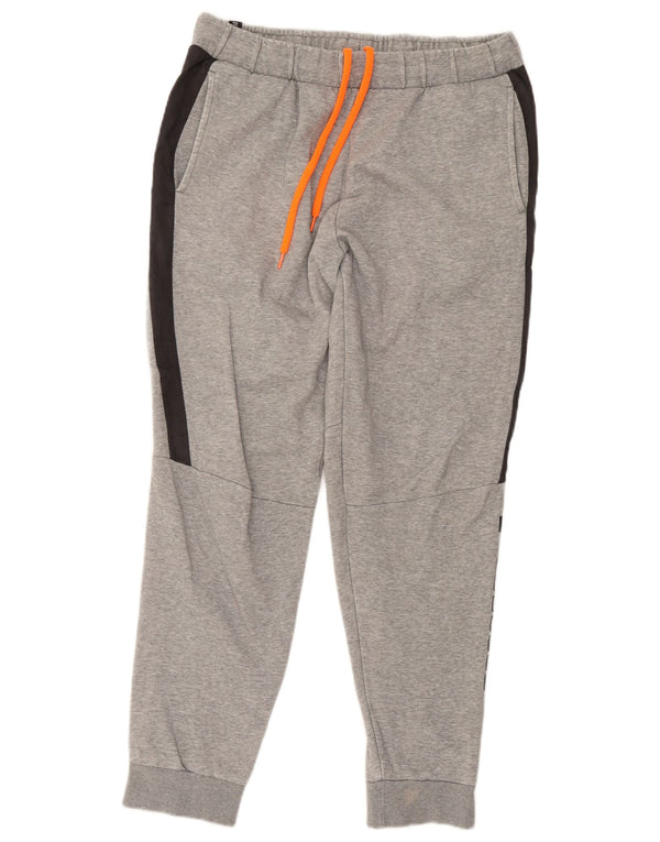 Puma Pantalon de Survêtement Graphique Homme Gris Large Coton Colorblock
