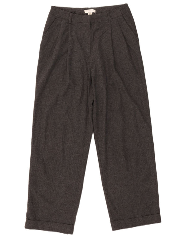 Topshop Pantalon Chino Pegged Femme UK 6 XS W26 L27 Gris Polyester