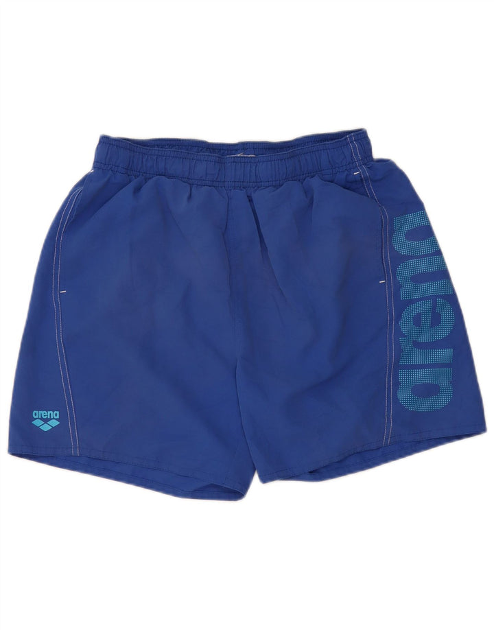 Arena Short de Sport Graphique Homme Bleu Moyen Polyester