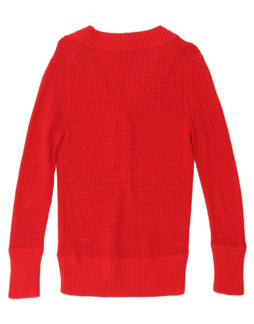 EDDIE BAUER Womens V-Neck Jumper Sweater UK 12 Medium Red Cotton Vintage Eddie Bauer and Second-Hand Eddie Bauer from Messina Hembry 