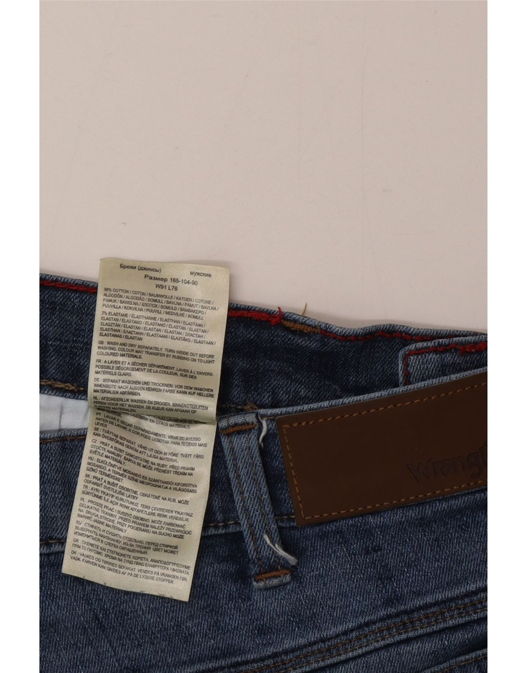 Wrangler Jean droit homme W35 L30 bleu coton