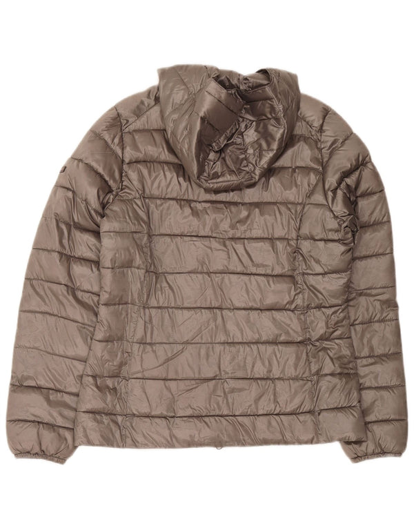 Brugi Veste matelassée à capuche pour femme UK 12 Gris moyen Polyester