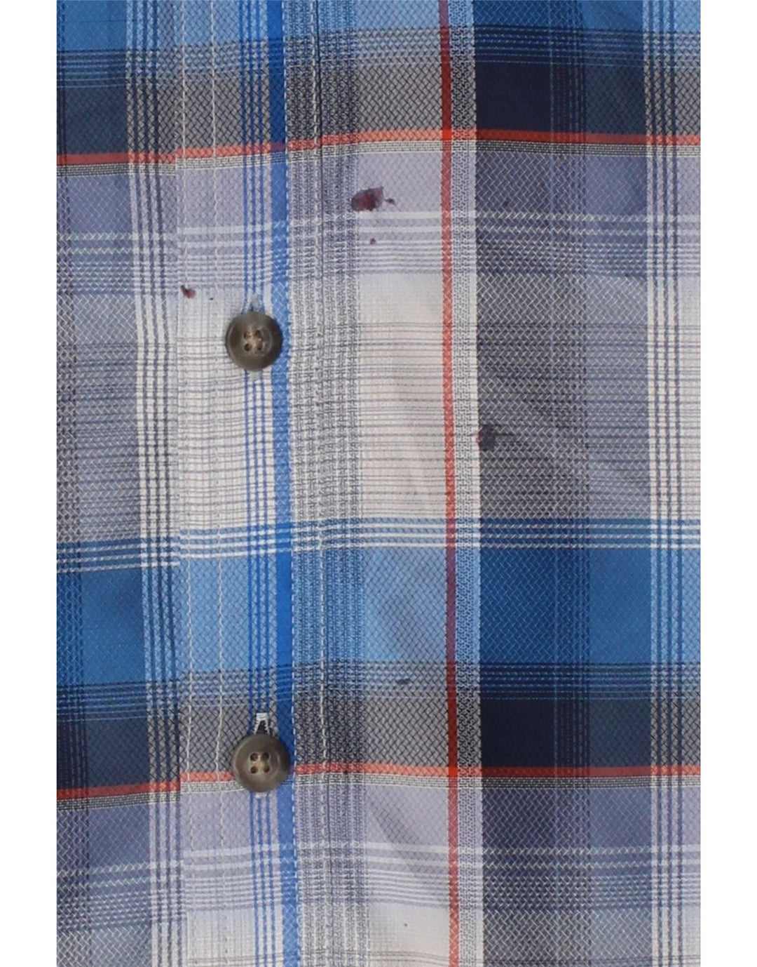 EDDIE BAUER Mens Shirt Large Blue Check Polyester Vintage Eddie Bauer and Second-Hand Eddie Bauer from Messina Hembry 