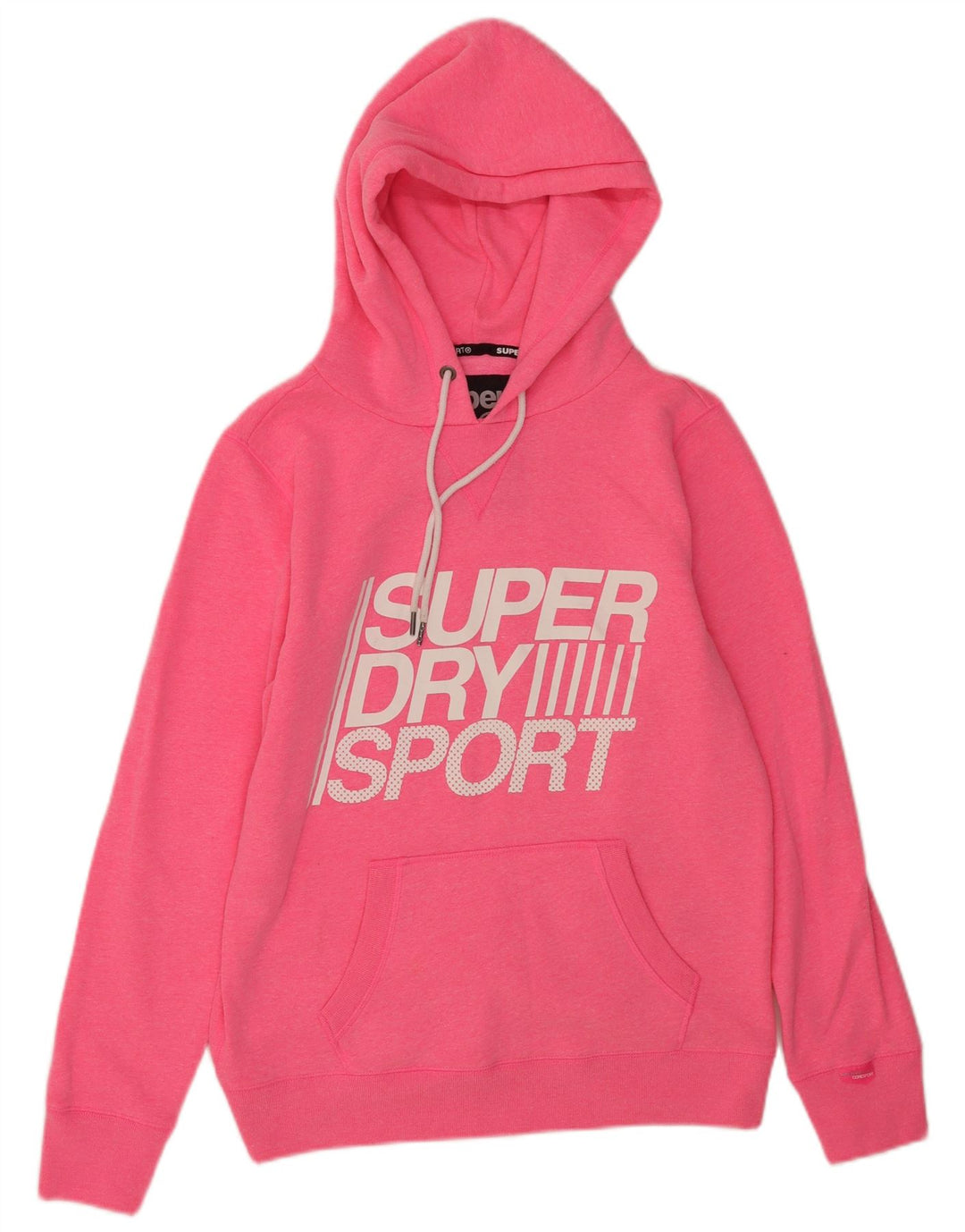 Superdry Pull à Capuche Graphique Homme Rose Moyen Coton