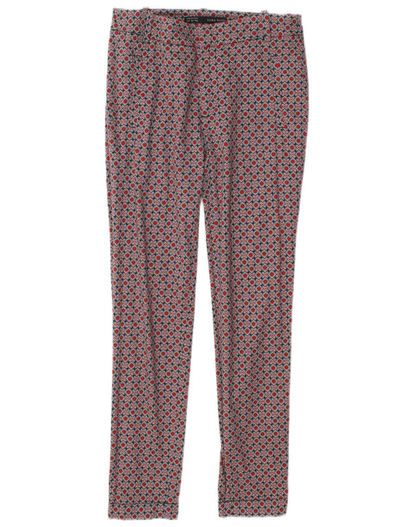 Zara Pantalon décontracté femme EU 34 2XS W24 L27 Géométrique multicolore