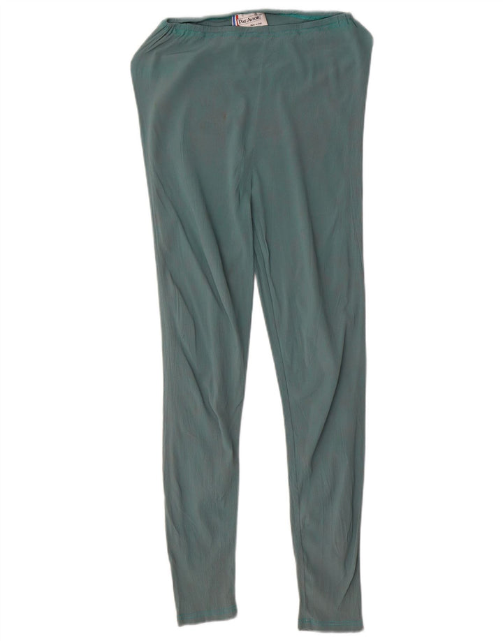 Par Avion Leggings Femme UK 10 Small Vert Acétate