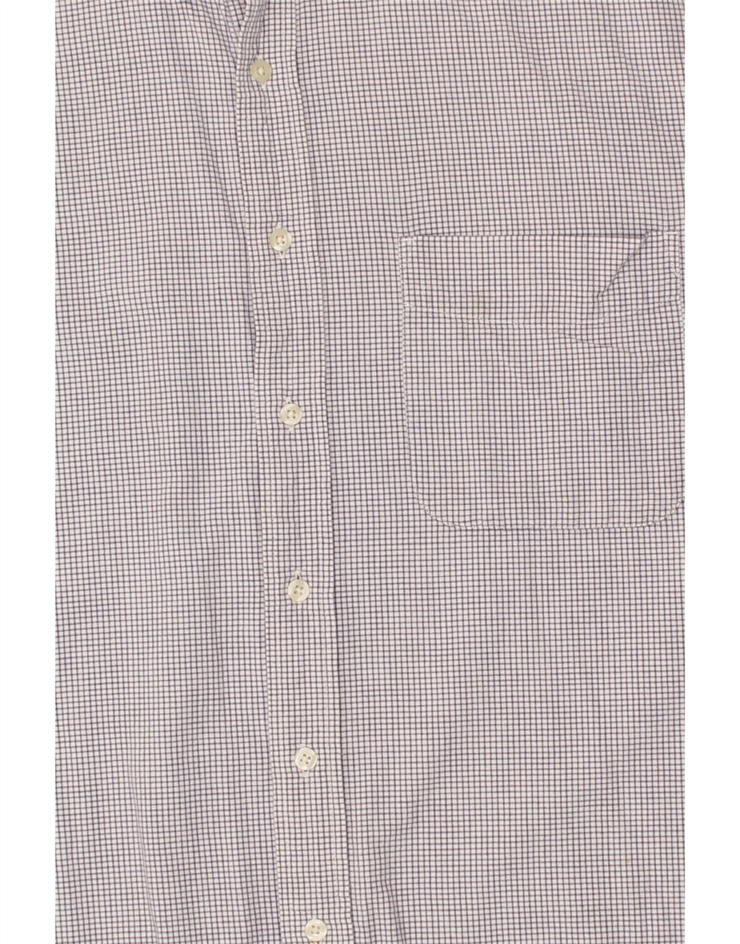 EDDIE BAUER Mens Short Sleeve Shirt Medium Grey Check Cotton Vintage Eddie Bauer and Second-Hand Eddie Bauer from Messina Hembry 