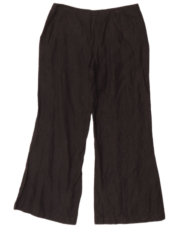 Marks & Spencer Pantalon décontracté évasé pour femme UK 14 Large W32 L30 Noir