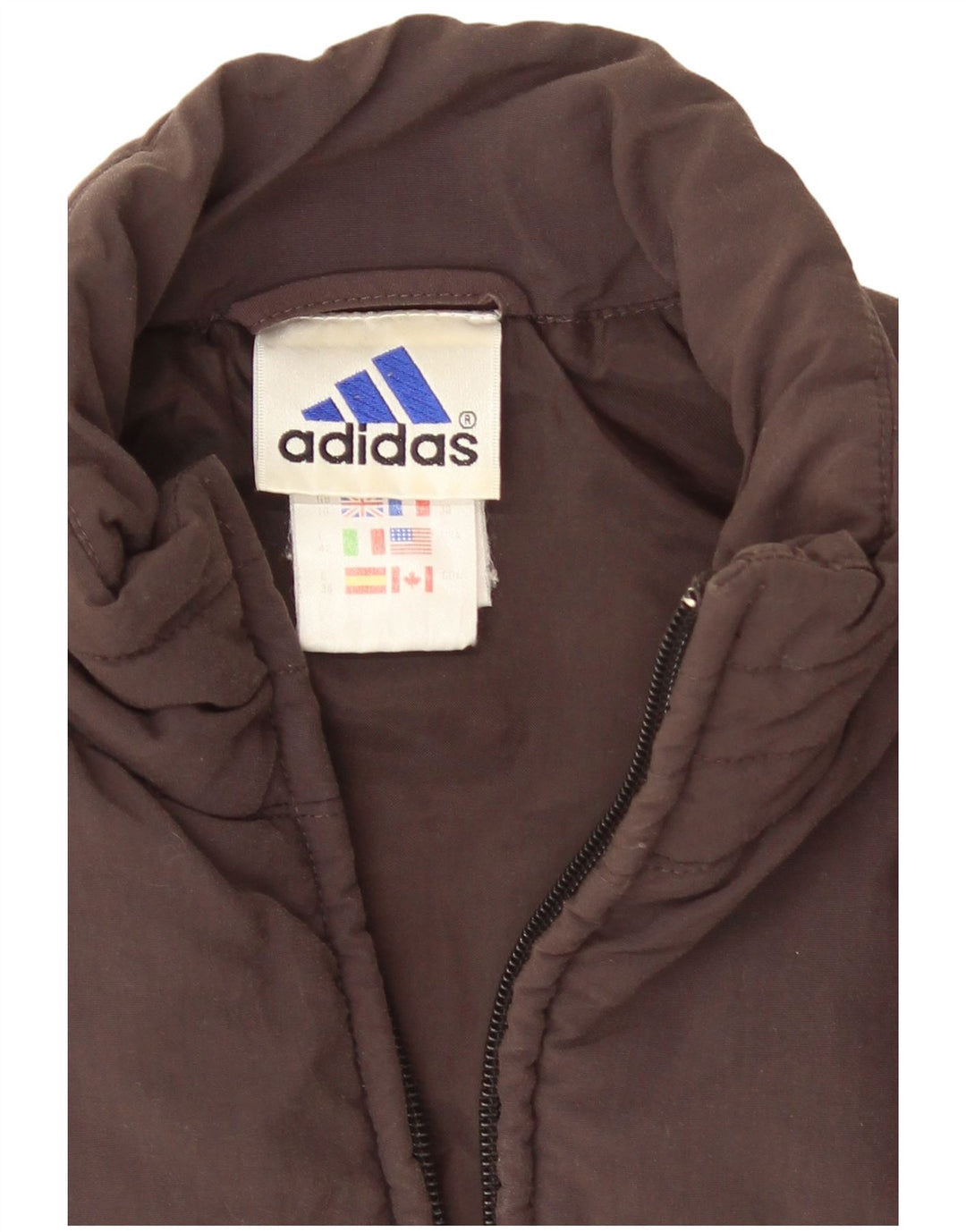 Adidas Gilet rembourré pour femme UK 10 Petit Marron Polyamide
