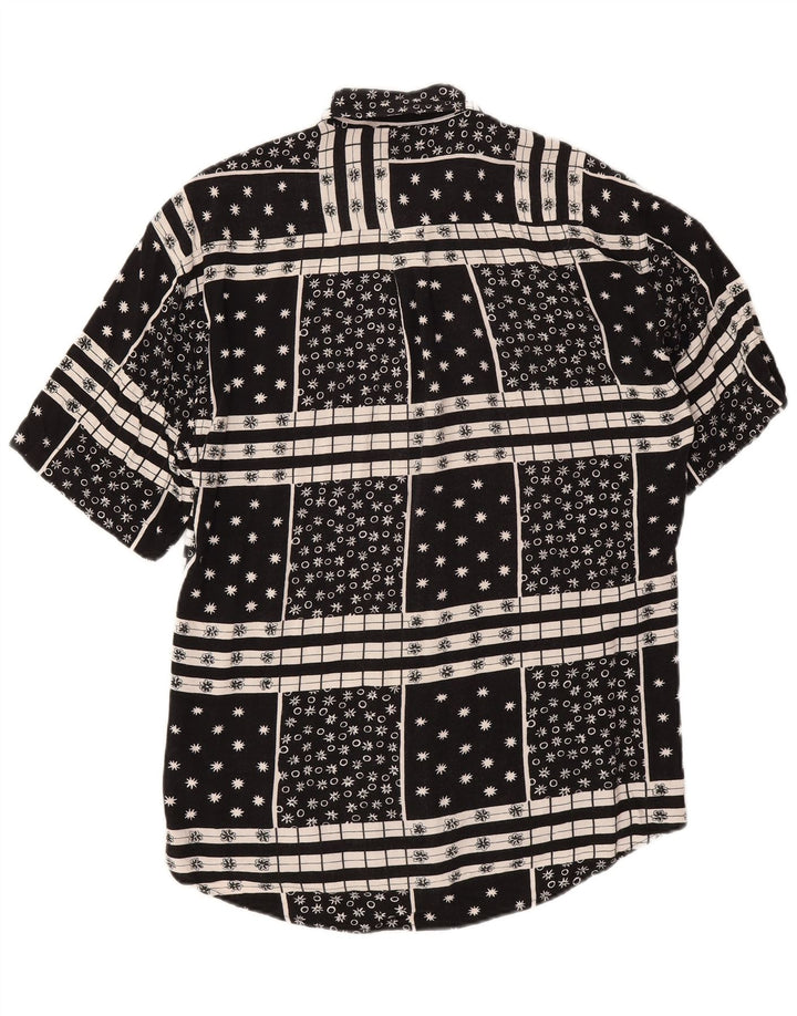 Nanuk Chemise à Manches Courtes Homme Noir Moyen Floral Viscose