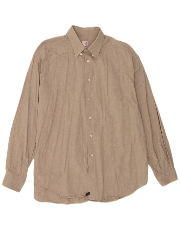 Stefanel Chemise Homme XL Coton Beige