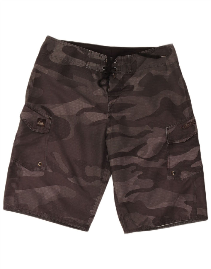 Quiksilver Short de Bain Homme Gris Moyen Camouflage Polyester