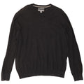Eddie Bauer Pull col V pour homme XL en coton noir