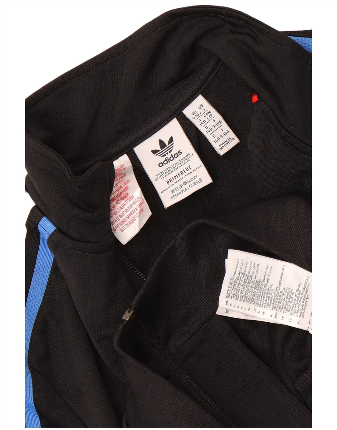 Adidas Veste de survêtement pour garçon 9-10 ans Noir Colourblock Polyester