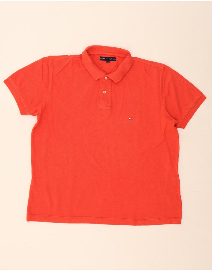TOMMY HILFIGER Mens Polo Shirt Large Red Cotton Vintage Tommy Hilfiger and Second-Hand Tommy Hilfiger from Messina Hembry 