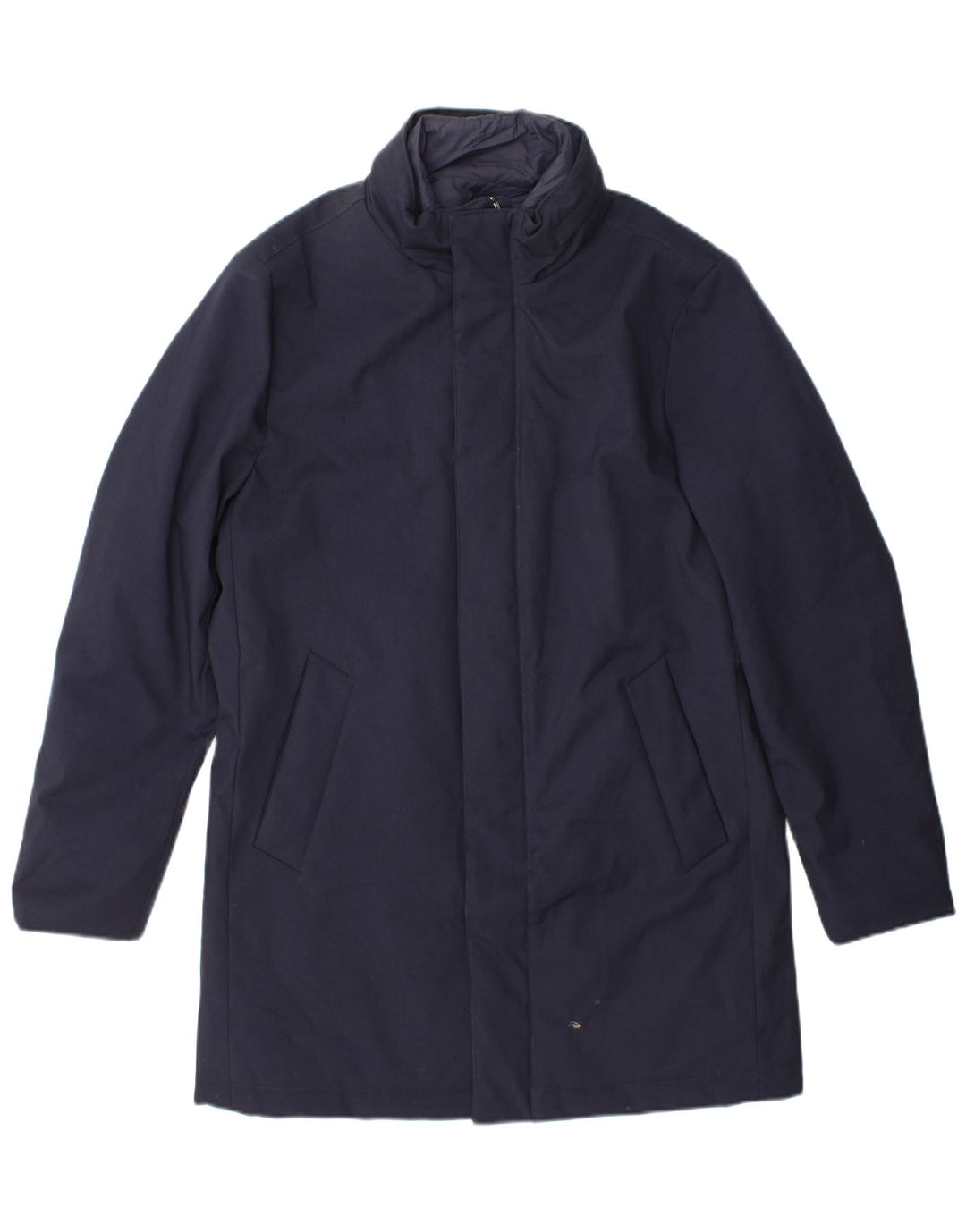 Boggi Manteau coupe-vent pour homme UK 38 Bleu marine moyen Polyester