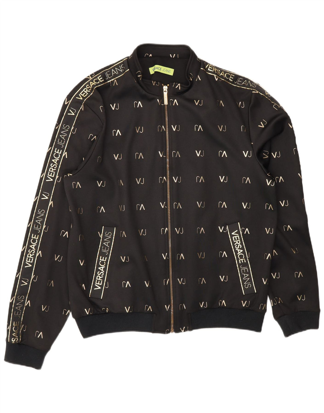 Versace Hommes Graphique Survêtement Top Veste XL Noir Polyester Sports
