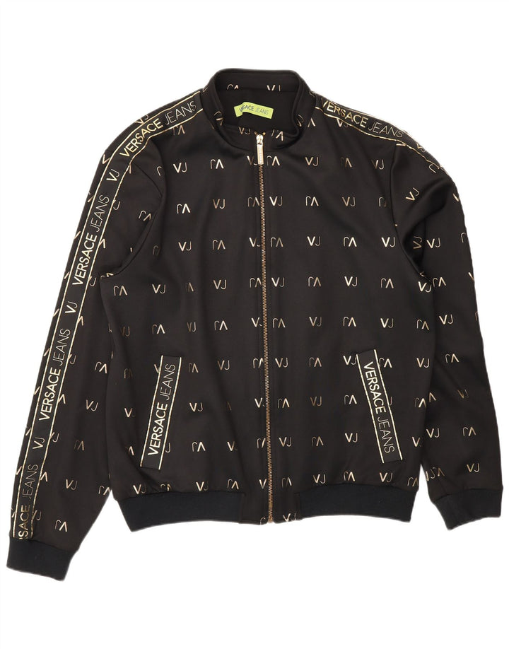 Versace Hommes Graphique Survêtement Top Veste XL Noir Polyester Sports
