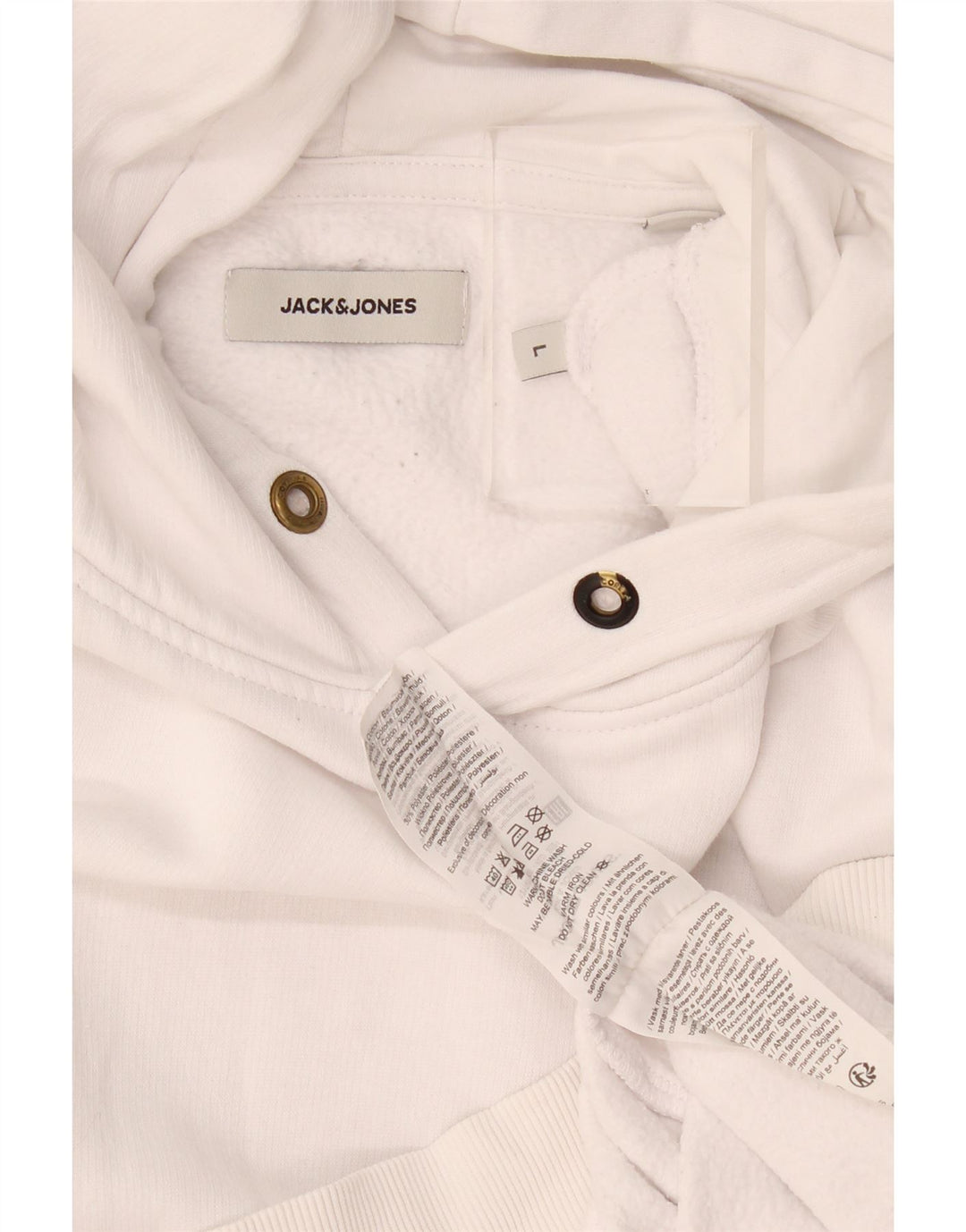 Jack & Jones Pull à capuche pour homme Large Blanc Coton