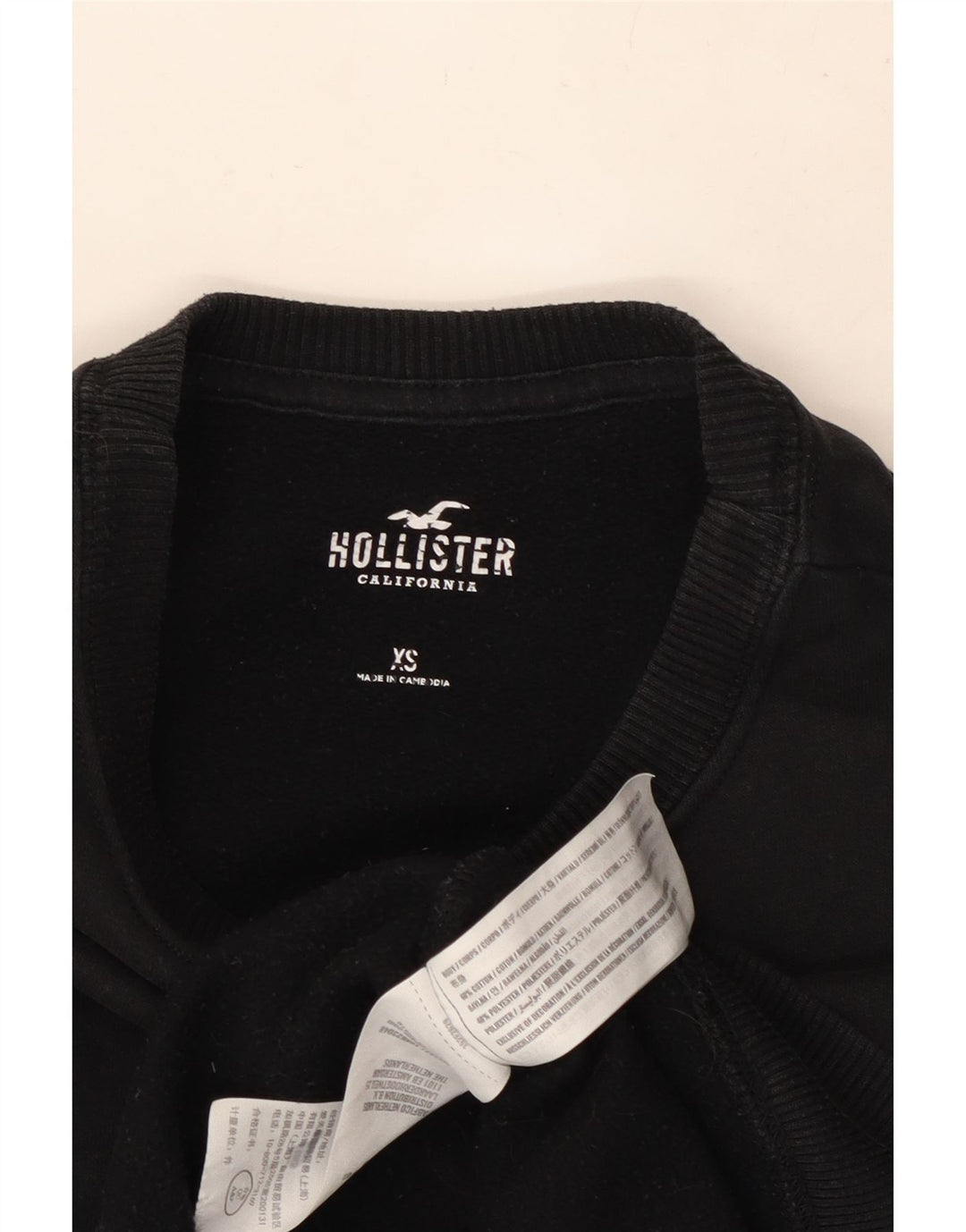 HOLLISTER Sweat-shirt Jumper XS Noir Coton Homme