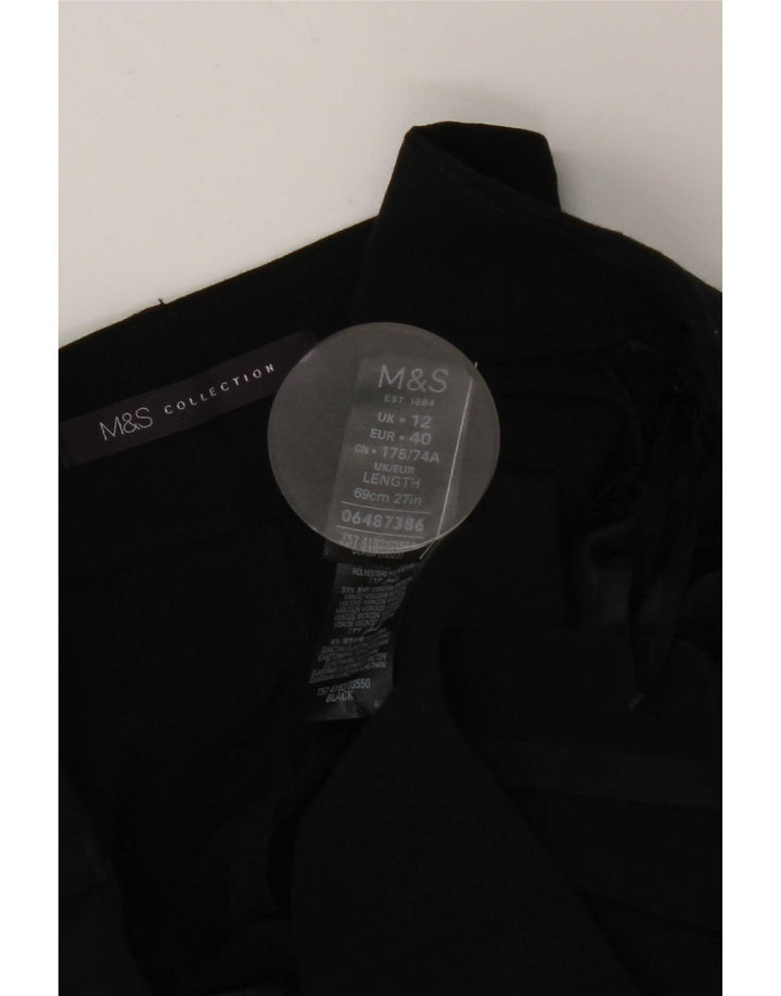 Marks & Spencer Jupe crayon pour femme UK 12 Medium W30 Noir Polyester