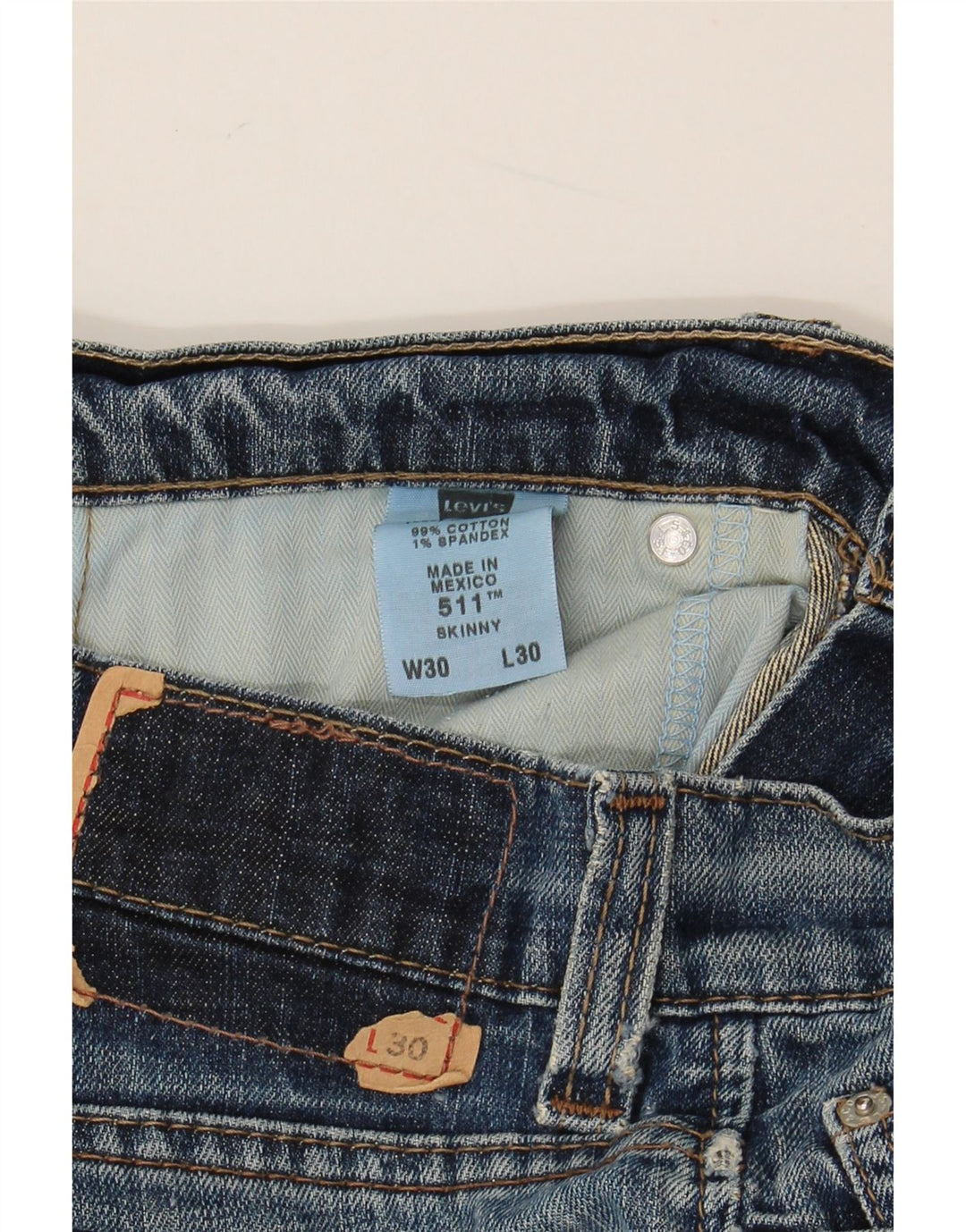 LEVI'S Jean Skinny 511 Femme W30 L30 Bleu Coton