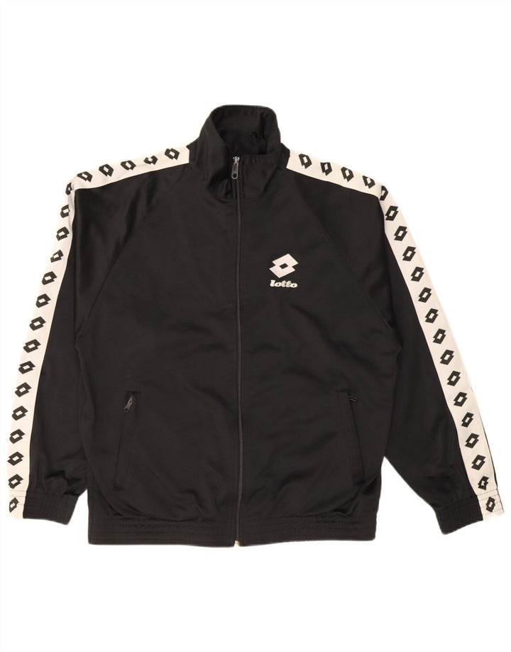 Lotto Veste de survêtement graphique pour homme Taille L Noir Colorblock
