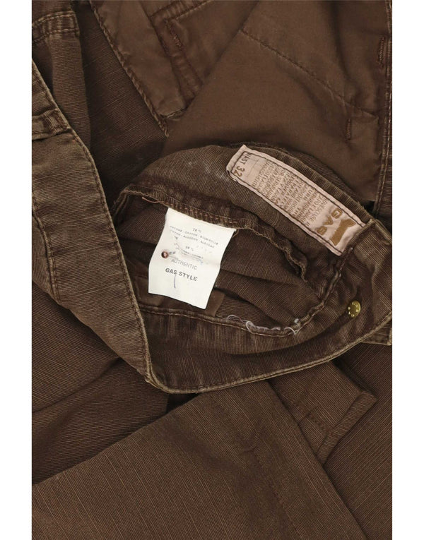 Gas Mens Chino Shorts W32 Medium Brown Cotton
