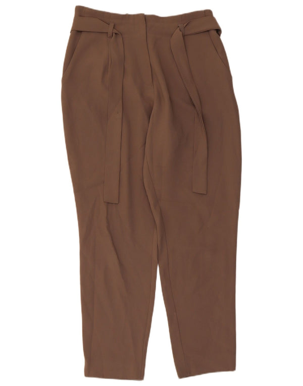 Topshop Pantalon décontracté fuselé pour femme UK 10 Small W28 L27 Marron Polyester