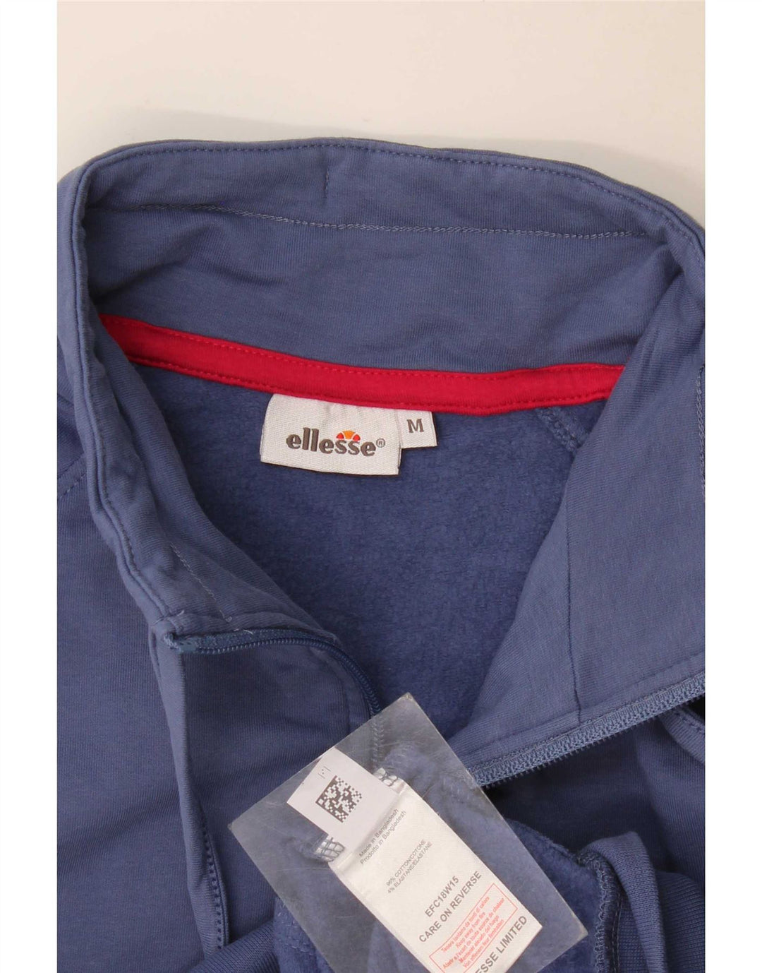 Ellesse Veste de survêtement graphique pour femme UK 14 Bleu marine moyen Coton