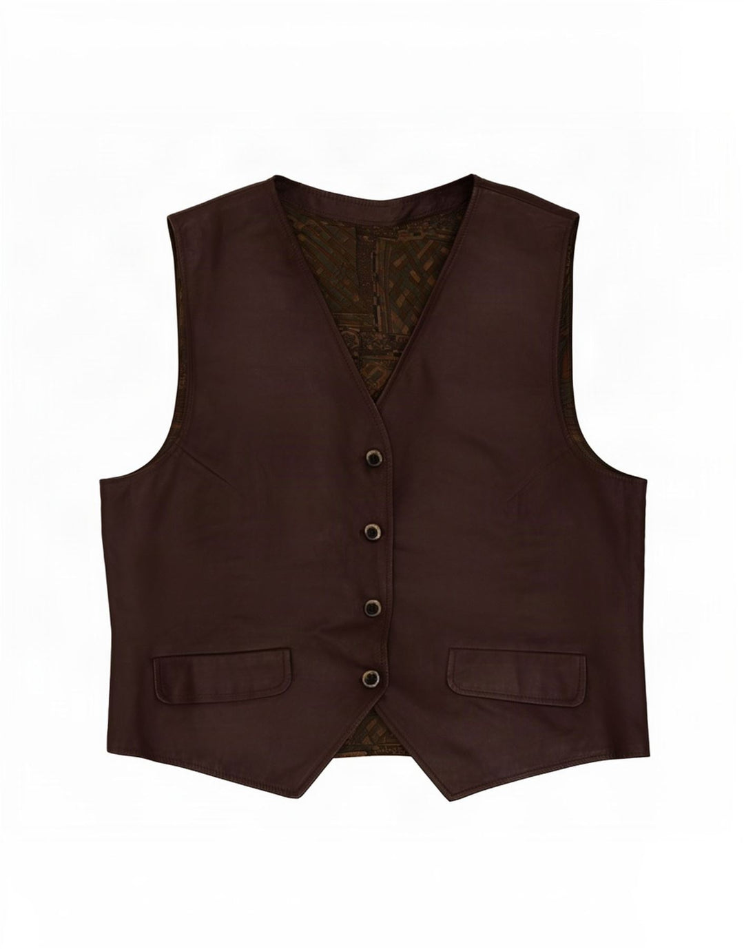 gilet homme vintage petit marron