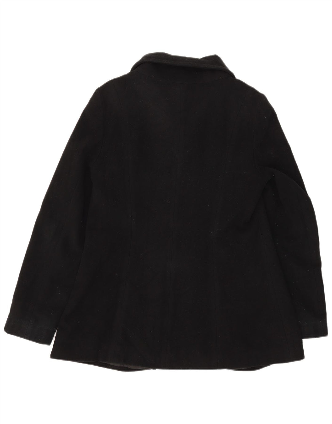 Zara Veste Blazer 3 Boutons Femme UK 14 Grande Laine Noire