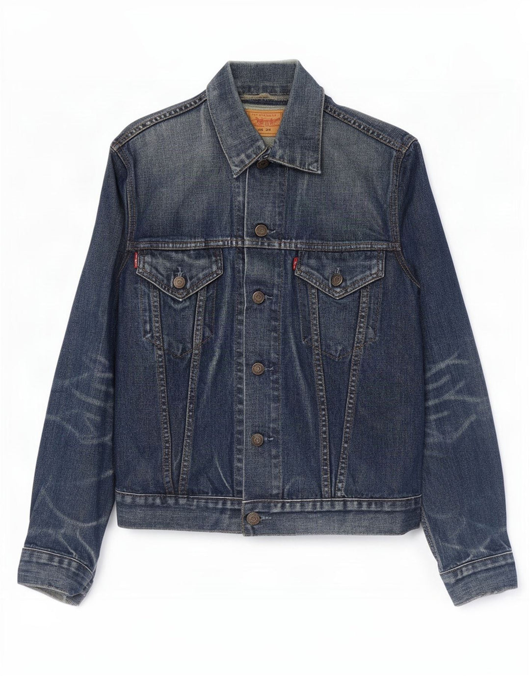 Levi's Veste en jean pour homme UK 36 Small Bleu marine Coton