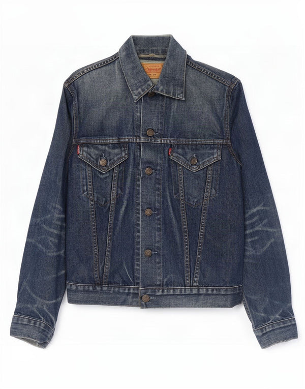 Levi's Veste en jean pour homme UK 36 Small Bleu marine Coton