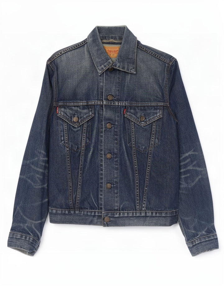 Levi's Veste en jean pour homme UK 36 Small Bleu marine Coton