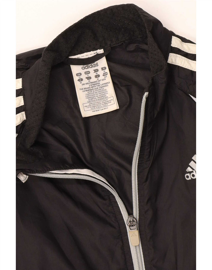 Adidas Veste de survêtement pour femme UK 10 Petit nylon noir