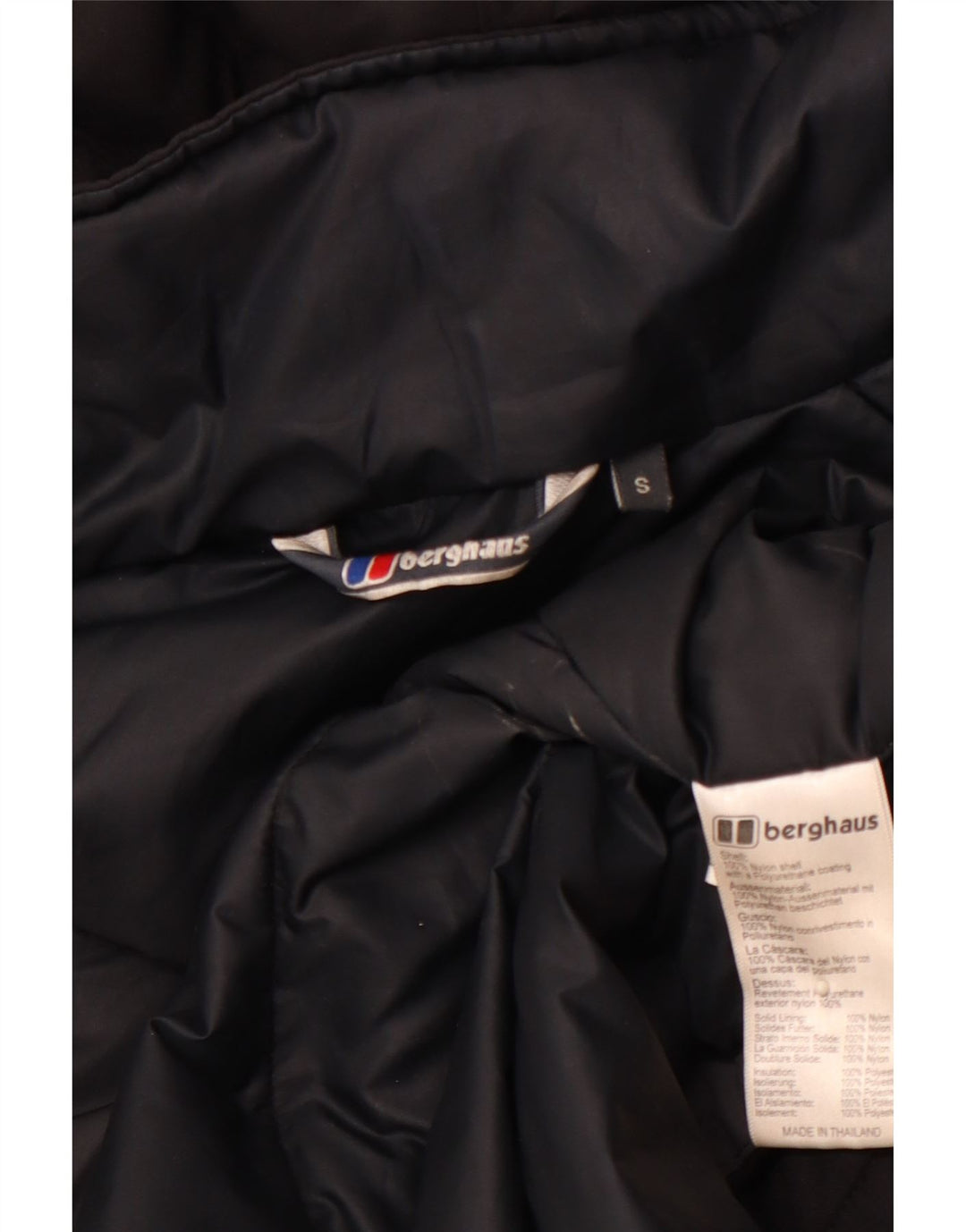 BERGHAUS Veste de pluie à capuche pour homme UK 36 Small Noir Nylon