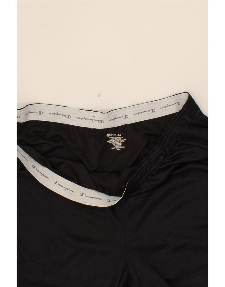 CHAMPION Mens Sport Shorts XL Black Polyester Vintage Champion and Second-Hand Champion from Messina Hembry 