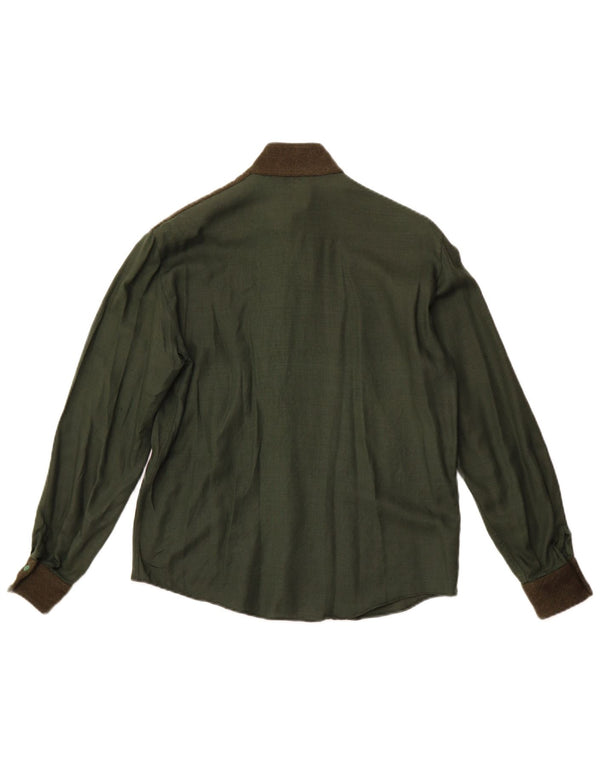 PANCALDI & B Chemisier militaire pour femme UK 44 Vert moyen Colourblock